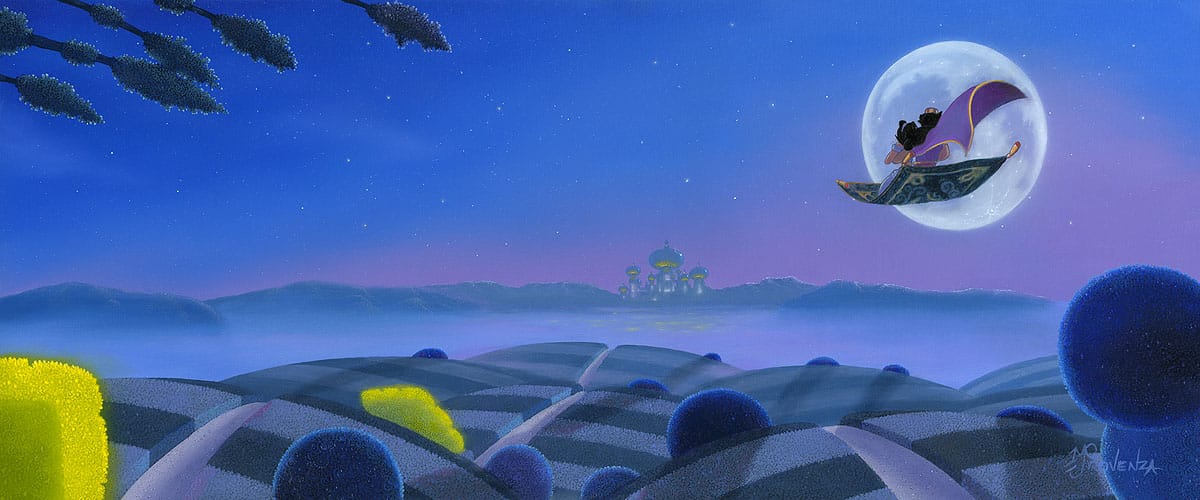 "Moon Over Agrabah" (Aladdin) 10x24 (oil on board) by Michael Provenza