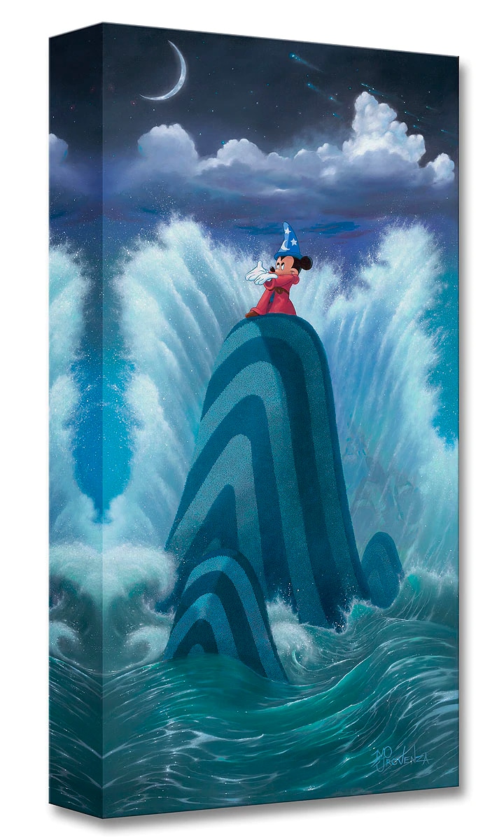 "Wave Maker" (Fantasia Mickey) 20x10 (oil on board) by Michael Provenza