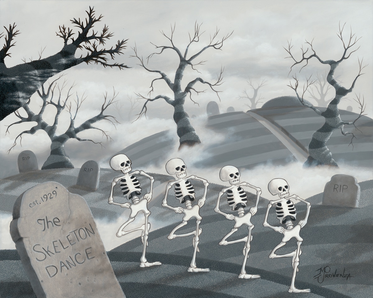 “The Skeleton Dance” (Silly Symphonies) 16x20 (oil on board) by Michael Provenza