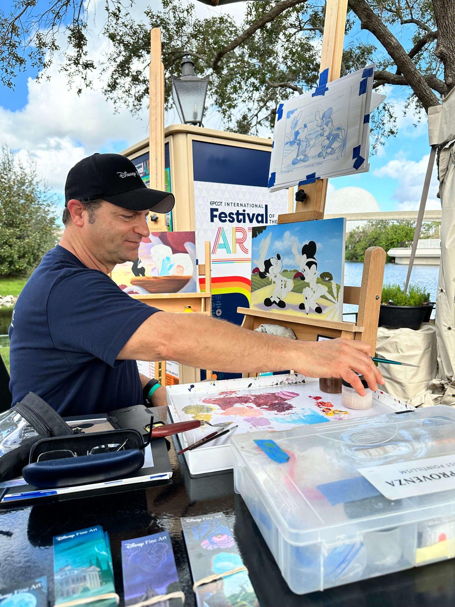 Michael Provenza live painting at Disney's Festival of the Arts